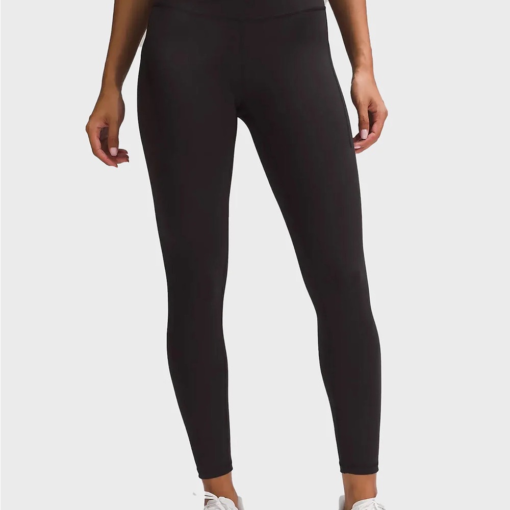 LULULEMON BLACK WUNDER TRAIN HIGH RISE TIGHT 25